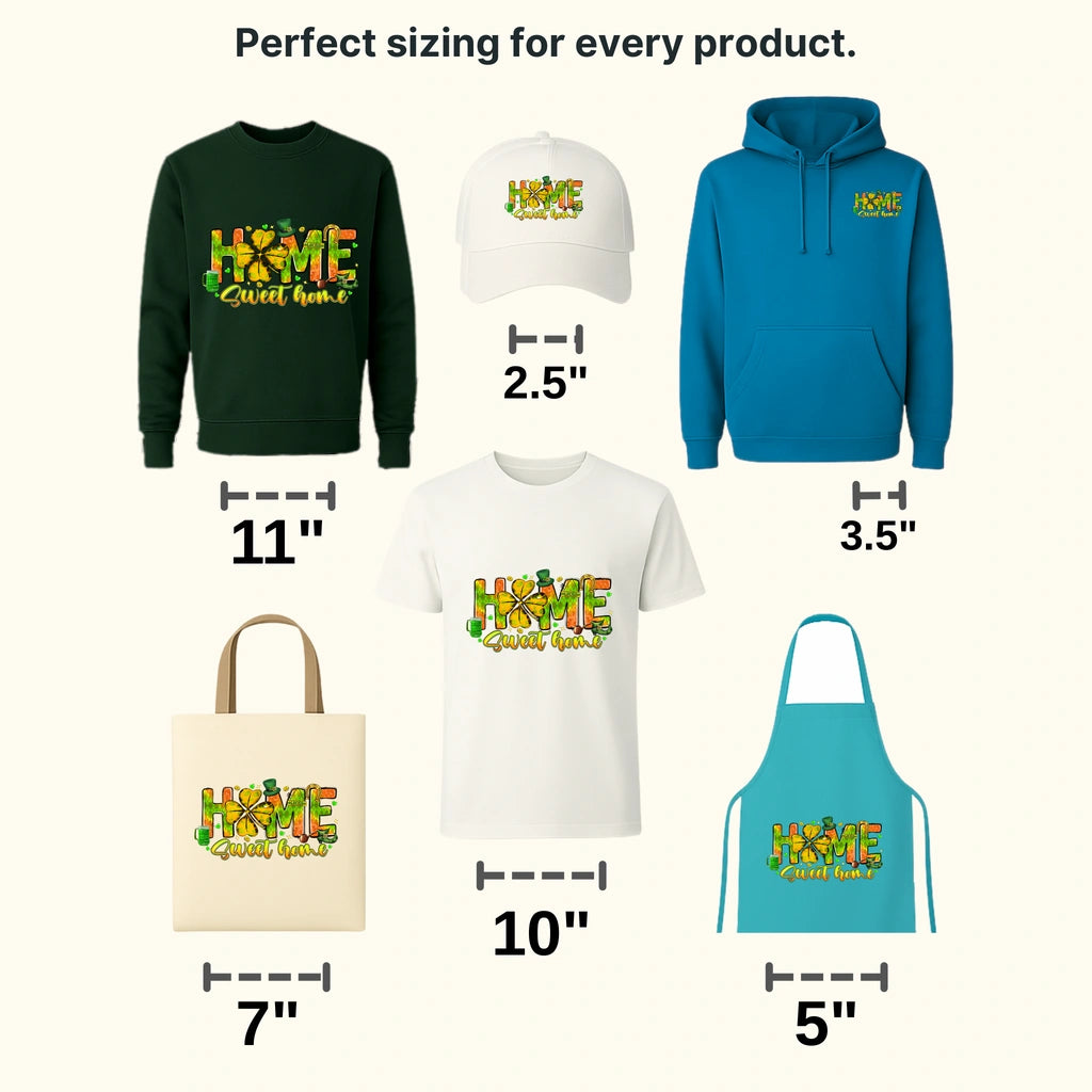 St. Patrick's Day Home Sweet Home Design - DTF heat transfer - transferlegend