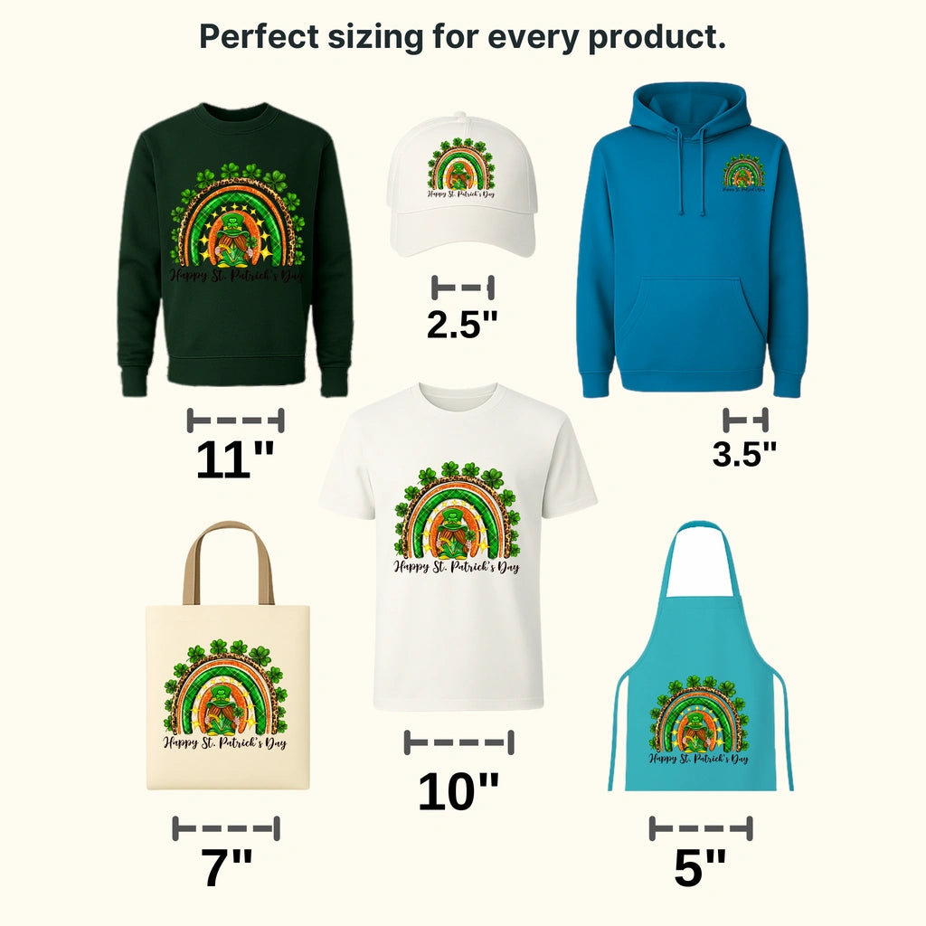 Gnomie Rainbow St. Patrick's Day Design - DTF heat transfer - transferlegend