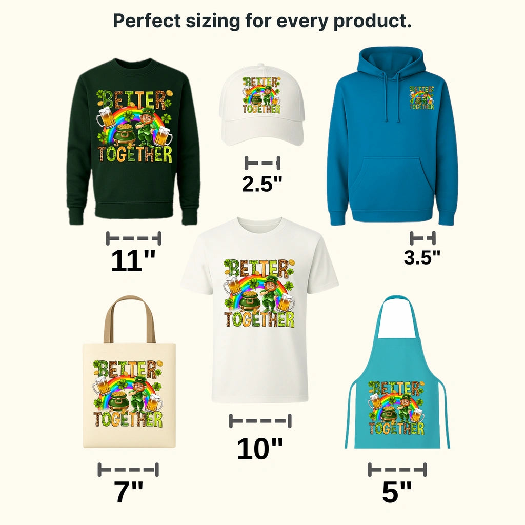 Better Together St. Patrick's Day Design - DTF heat transfer - transferlegend