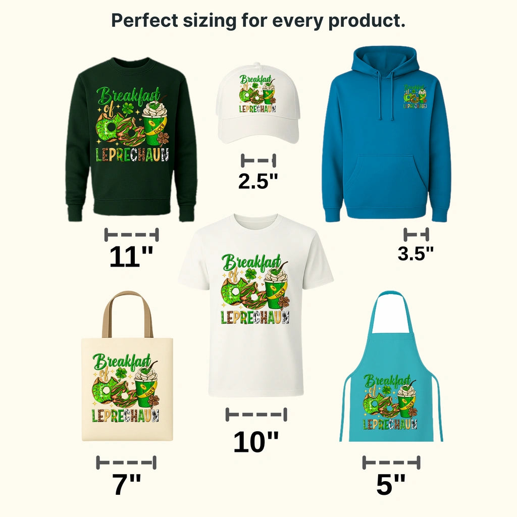 Breakfast Of Leprechaun St. Patrick's Day Design - DTF heat transfer - transferlegend