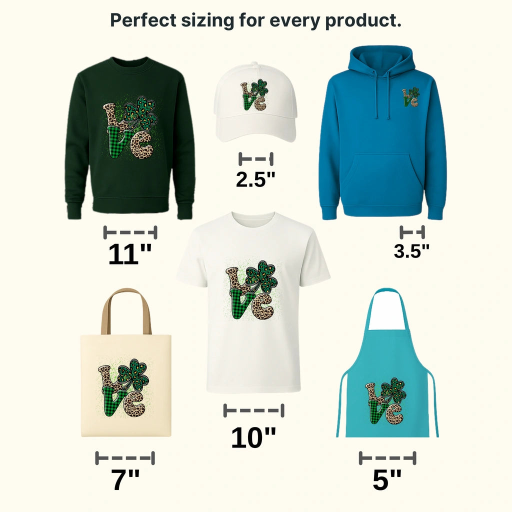 LOVE St. Patrick's Day Design - DTF heat transfer - transferlegend