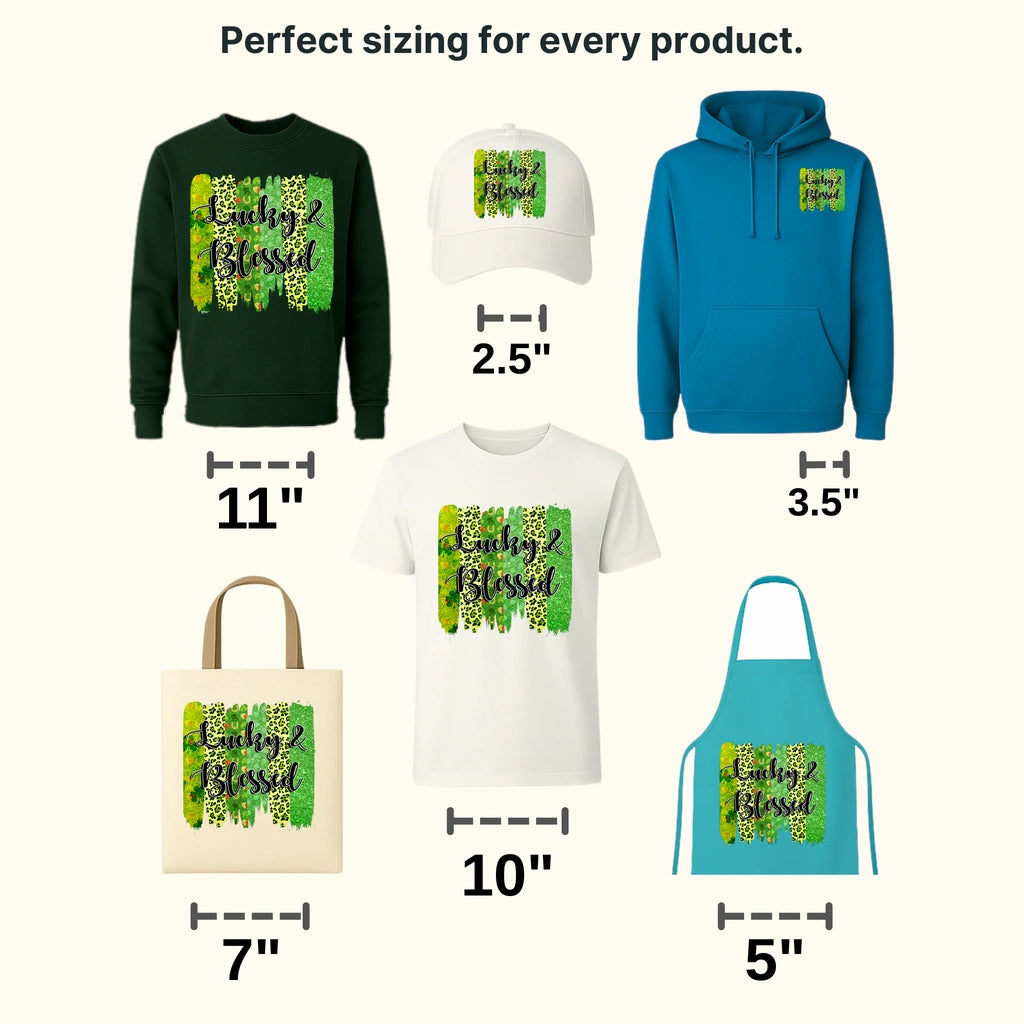 Lucky & Blessed St. Patrick's Day Design - DTF heat transfer - transferlegend