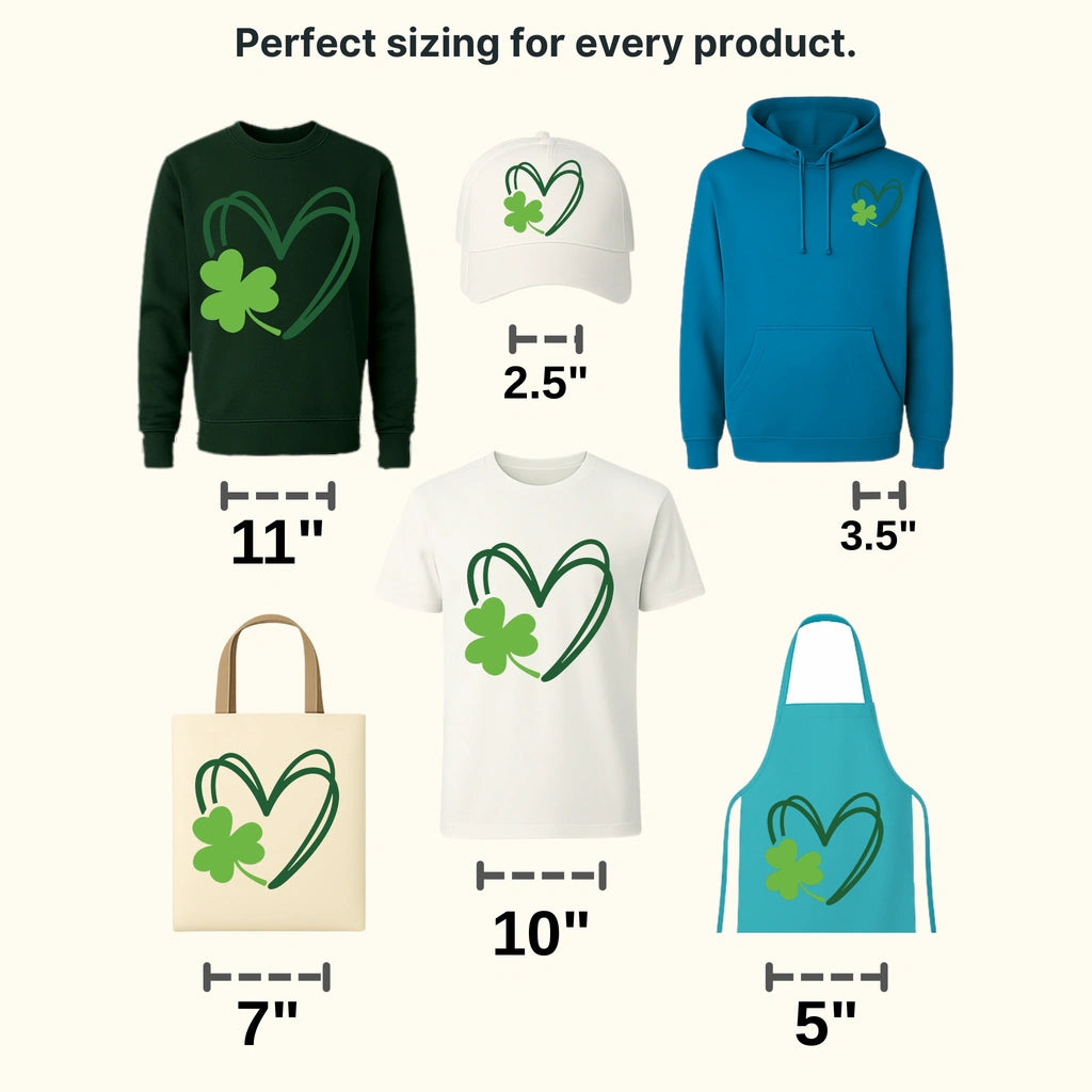 Heart St. Patrick's Day Design - DTF heat transfer - transferlegend