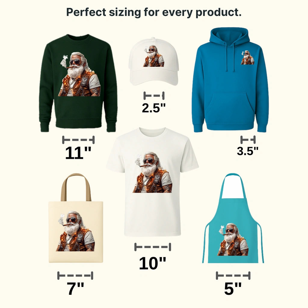 Smoke Time Santa Claus Design - DTF Heat Transfer - transferlegend