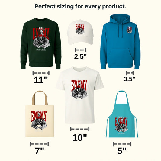 Public Enemy Streetwear Design - DTF Heat Transfer - transferlegend
