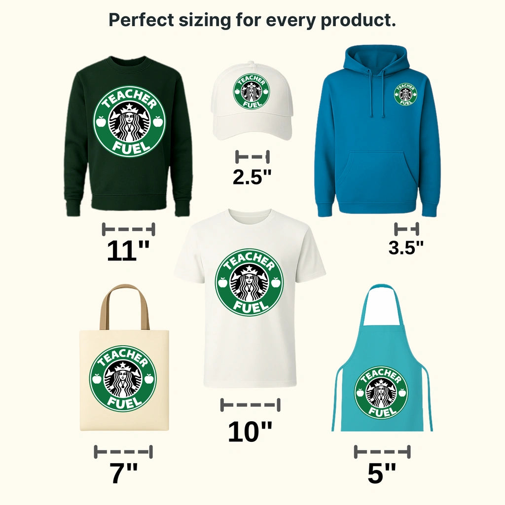 Teacher Fuel Coffee Design - DTF heat transfer - transferlegend