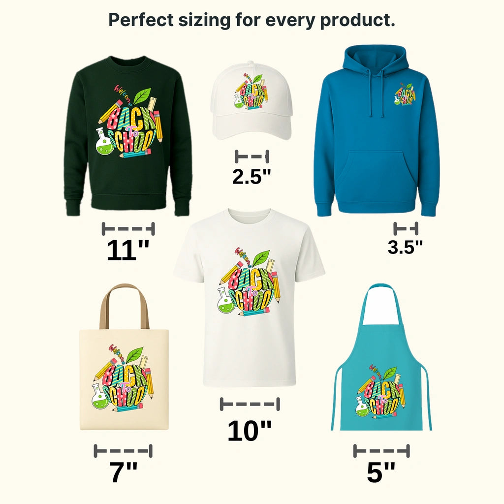 Welcome Back To School Apple Design - DTF heat transfer - transferlegend