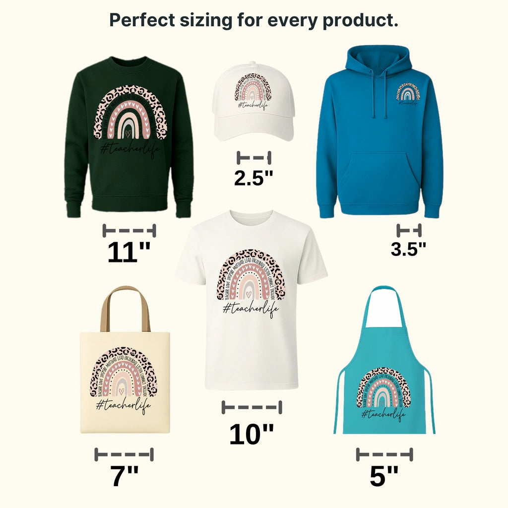Teacher Love Inspire #teacherlife Design - DTF heat transfer - transferlegend