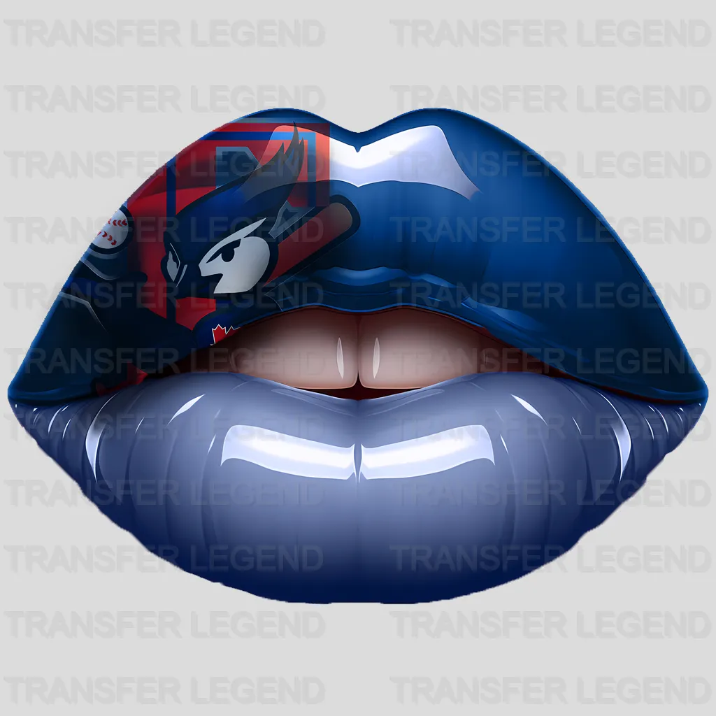 Toronto Blue Jays MLB Blue Lips Logo Art Illustration - DTF Iron On Transfer