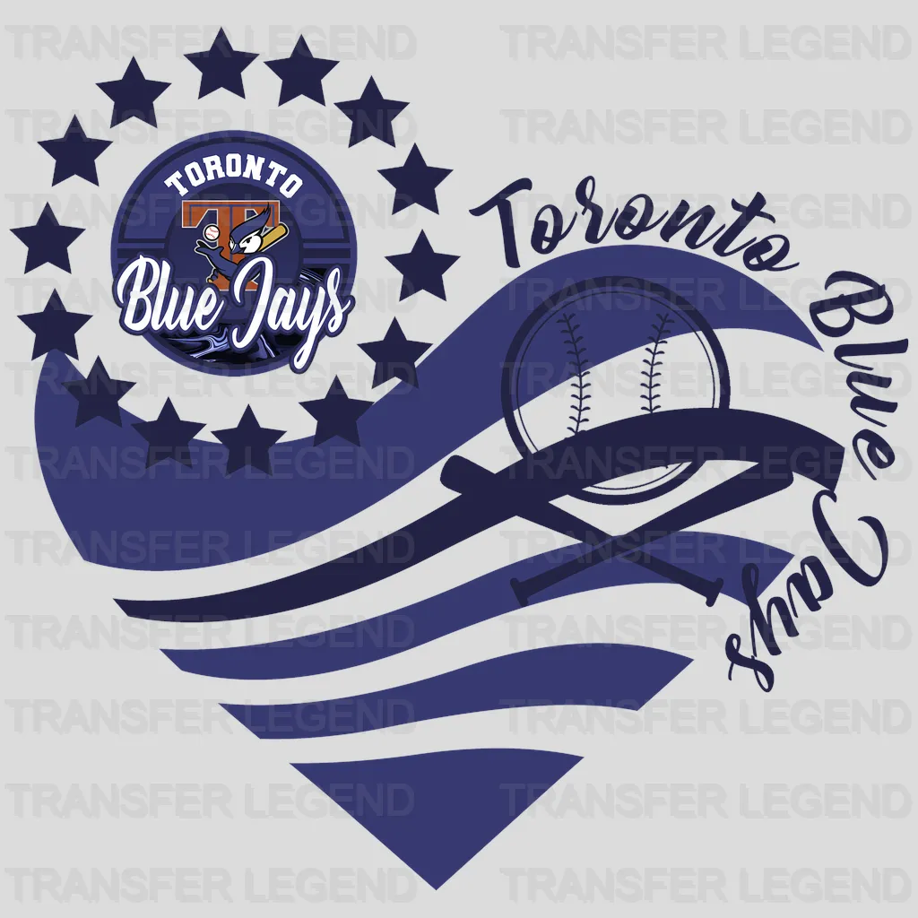 Toronto Blue Jays MLB Vintage Wave Logo - DTF Iron On Transfer