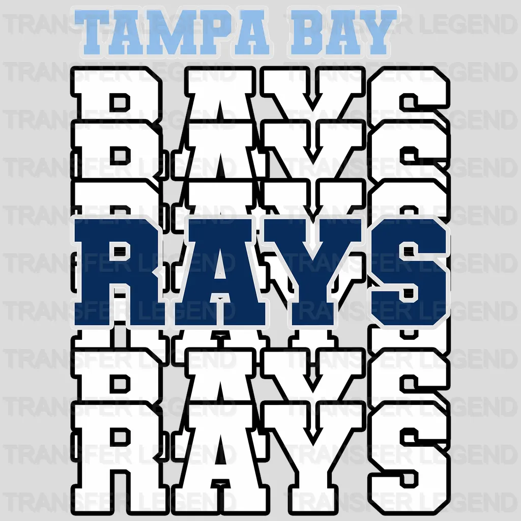 Tampa Bay Rays MLB Swirl Heart Shape Artistic Logo - DTF Iron On Transfer