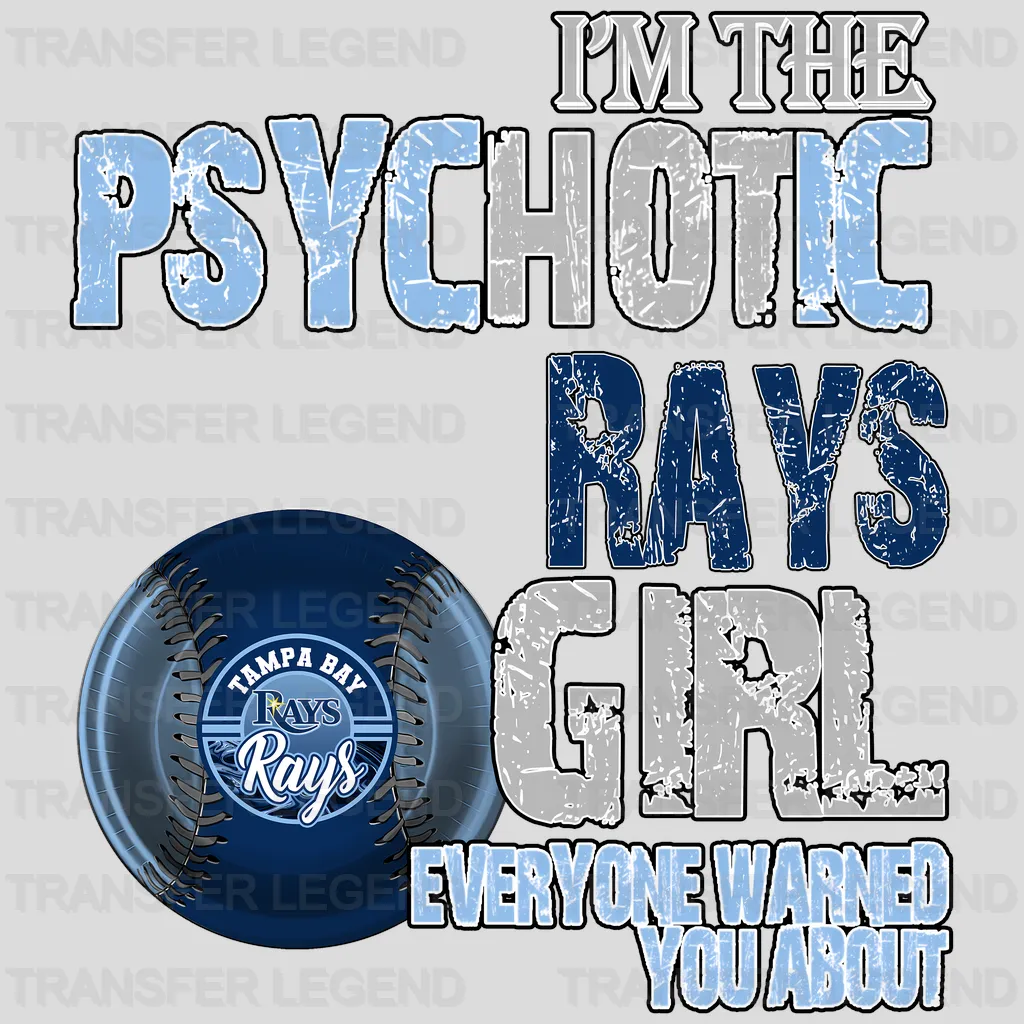 Tampa Bay Rays MLB Tampa Bay Psychotic Rays Girl DTF Iron On Transfer