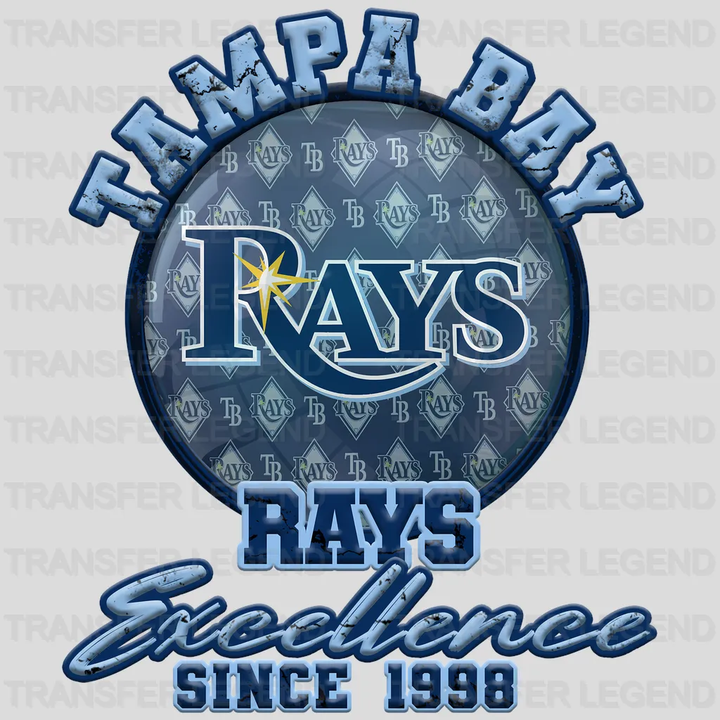 Tampa Bay Rays MLB Tampa Bay Excellence Since 1998 DTF Iron On Transfer