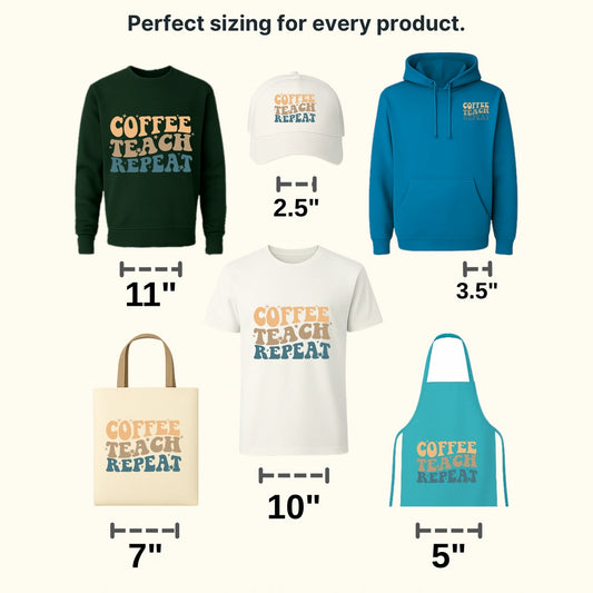 Coffee Teach Repeat DTF Transfer - transferlegend