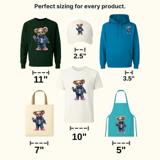 Lovely Cindy Teddy Design - DTF Heat Transfer - transferlegend