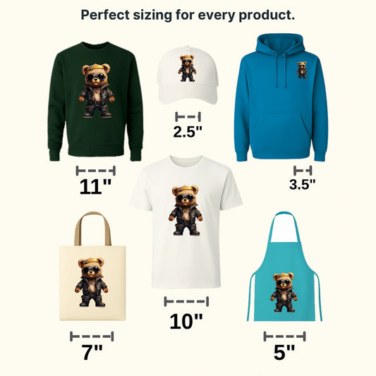 Rock The World Teddy Design - DTF Heat Transfer - transferlegend