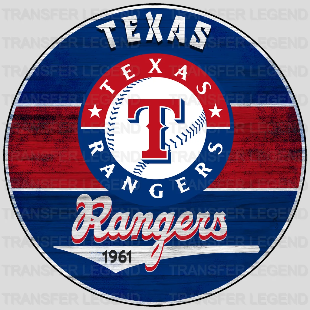 Texas Rangers MLB Texas Rangers DTF Iron On Transfer