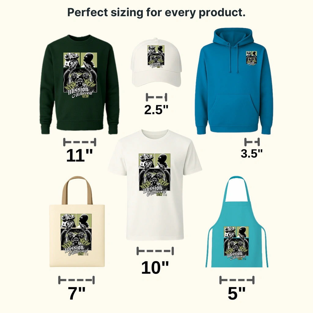 Mission Achieved Streetwear Design - DTF Heat Transfer - transferlegend