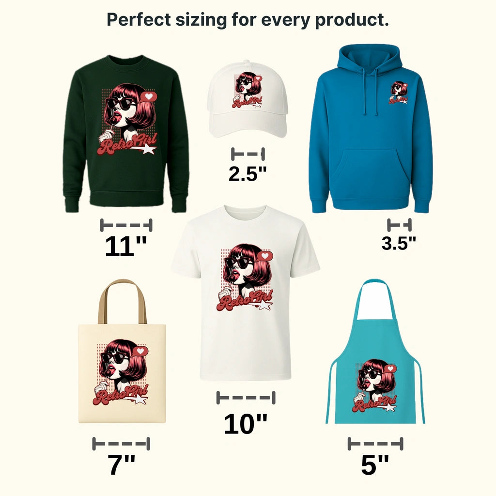 Retro Girl Red Streetwear Design - DTF Heat Transfer - transferlegend