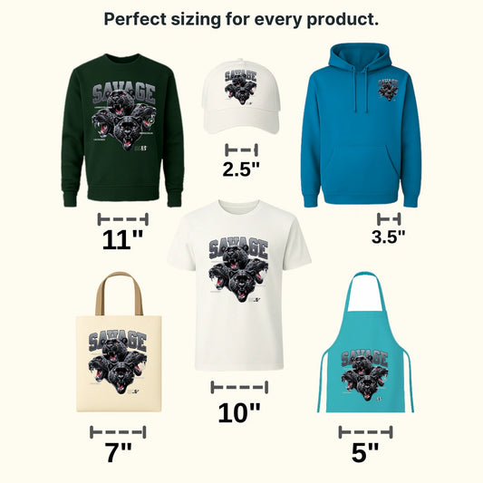 Savage Panthers Streetwear Design - DTF Heat Transfer - transferlegend