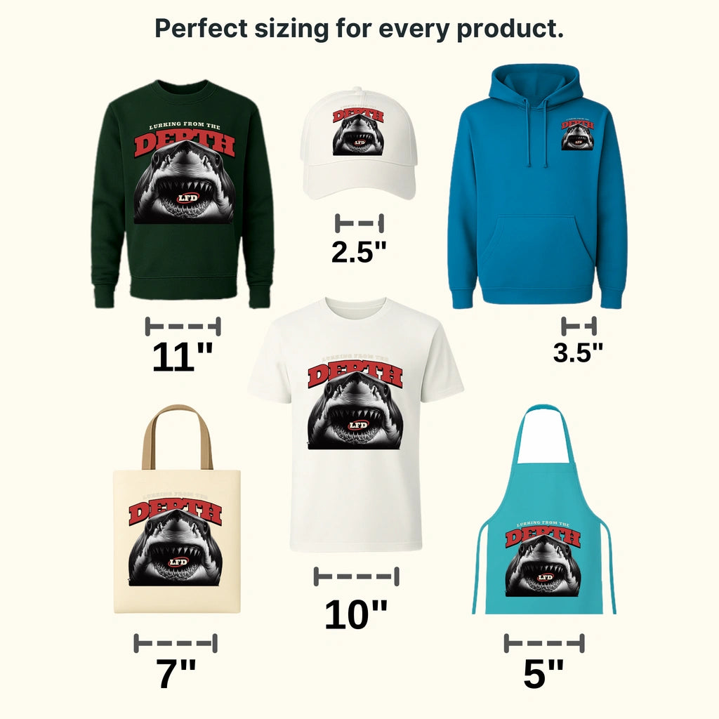 Lurling From The Shark Streetwear Design - DTF Heat Transfer - transferlegend