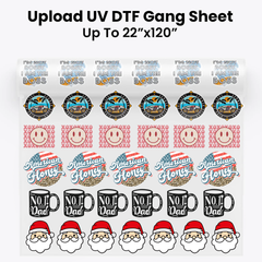 Upload UV Sticker Gang Sheet