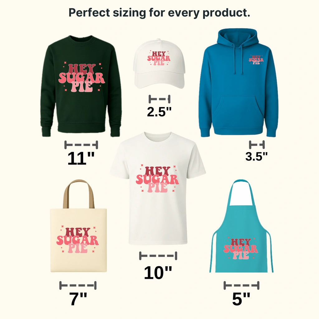 Hey Sugar Pie Valentine's Day Design - DTF heat transfer - transferlegend