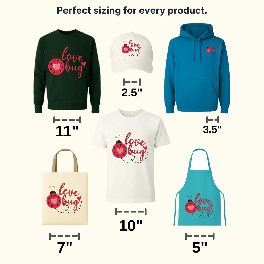 Love Bug Valentine's Day Design - DTF heat transfer - transferlegend