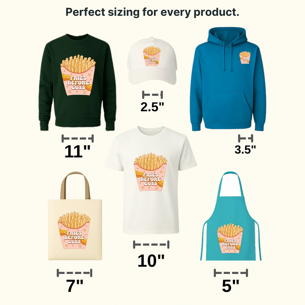 Fries Before Guys Vintage Design - DTF heat transfer - transferlegend