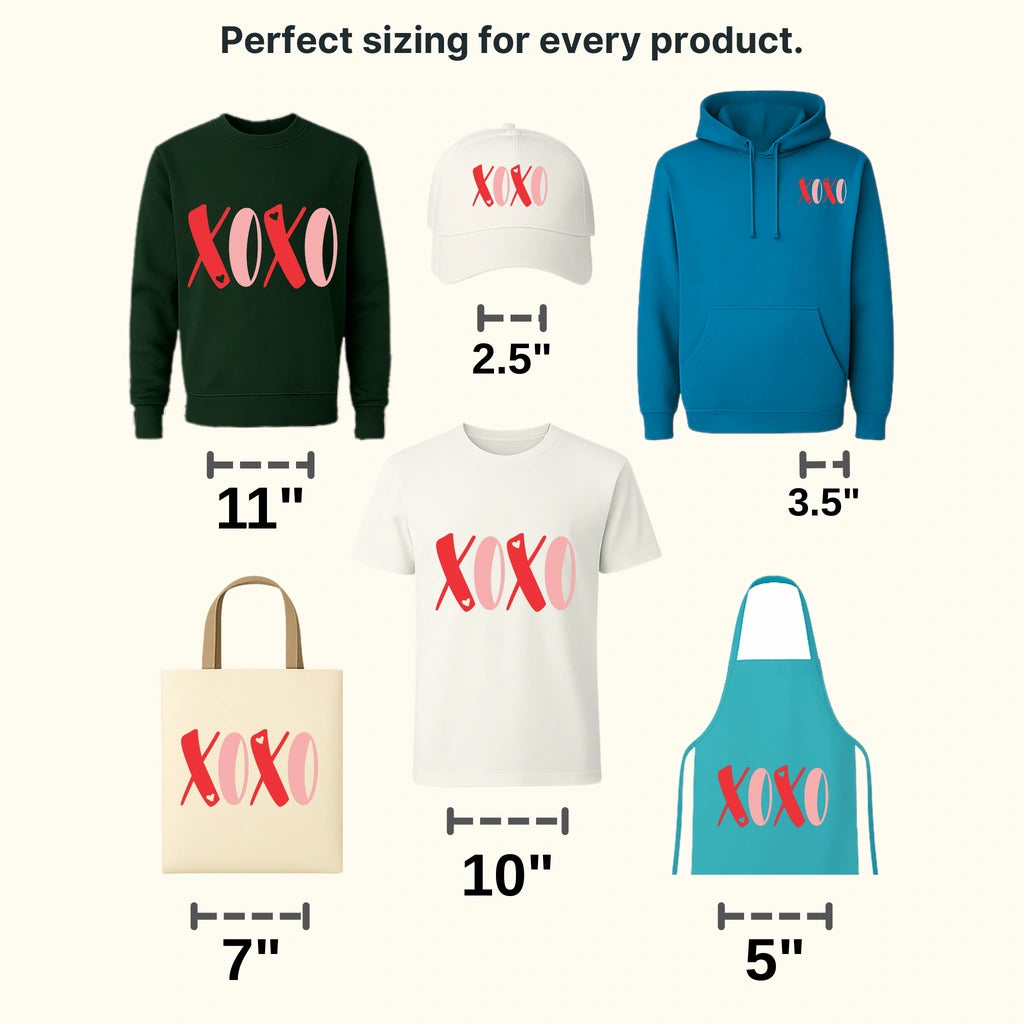 XOXO Valentines Day Design - DTF heat transfer - transferlegend