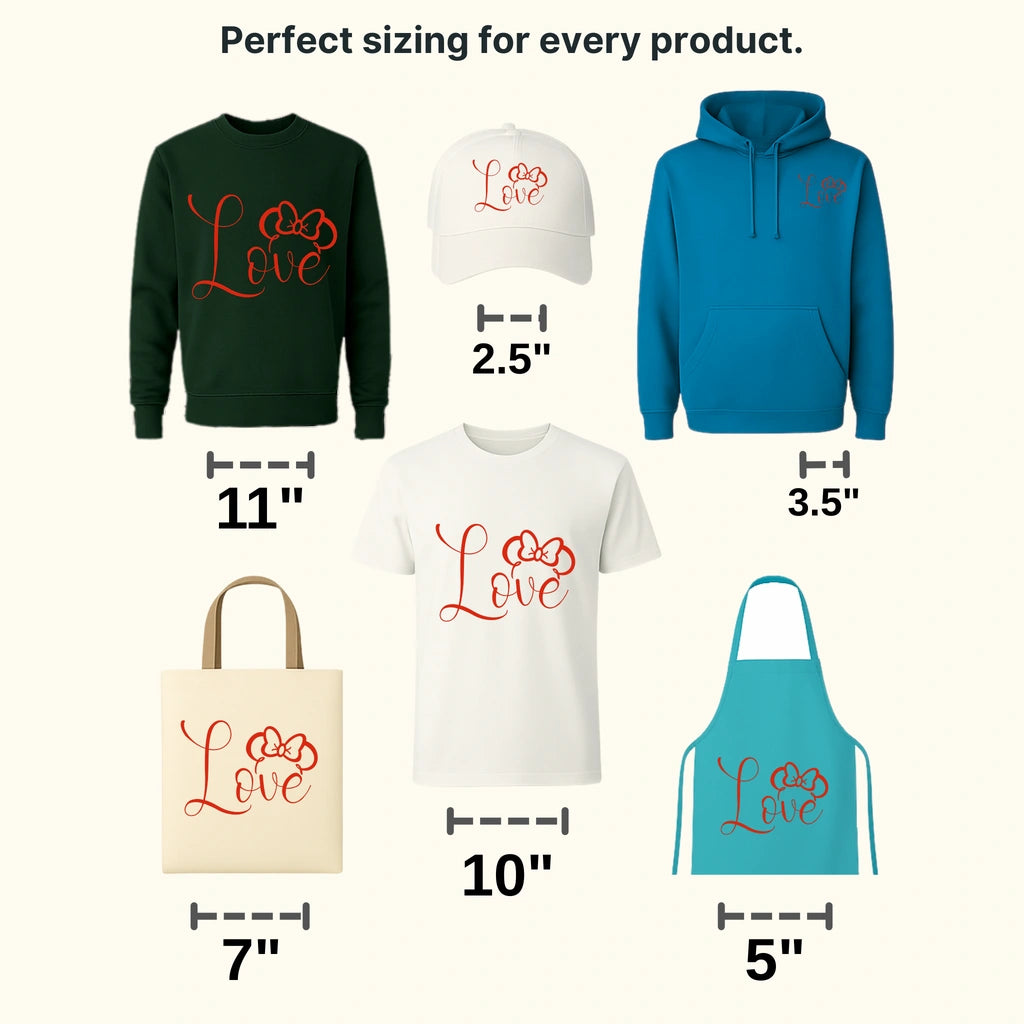 Minnie Love Valentines Day Design - DTF heat transfer - transferlegend