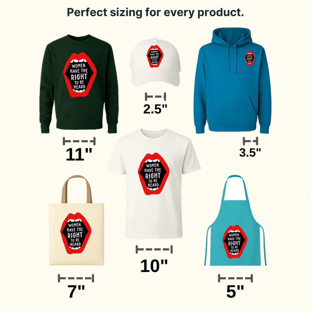 Women Have the Right To Be Heard Design - DTF heat transfer - transferlegend