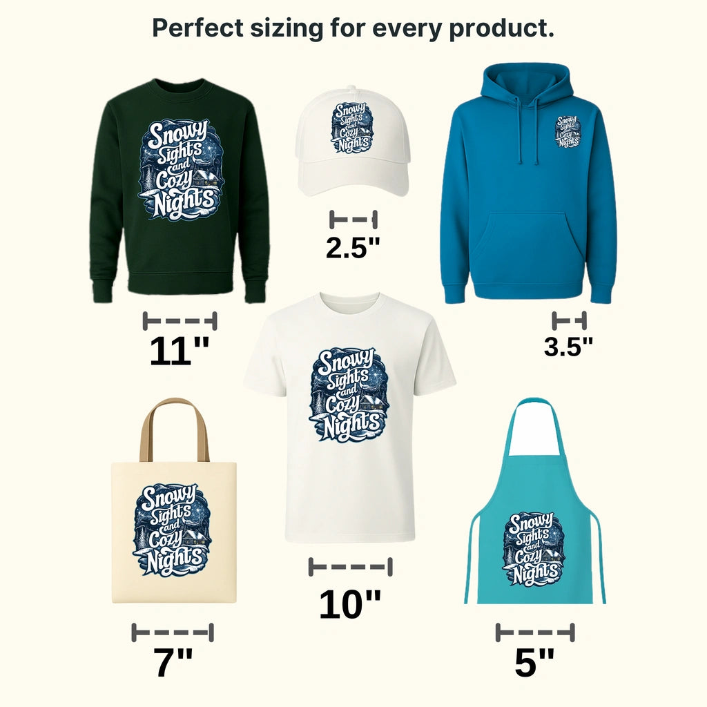 Snowy Sights Winter Design - DTF Heat Transfers - transferlegend
