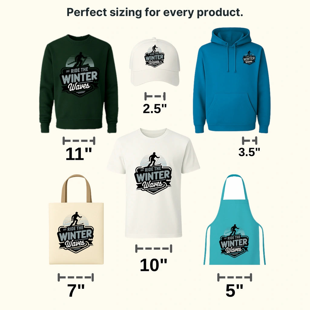 Ride The Waves Winter Design - DTF Heat Transfers - transferlegend