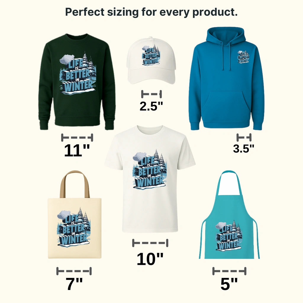 Life Is Better Winter Design - DTF Heat Transfers - transferlegend