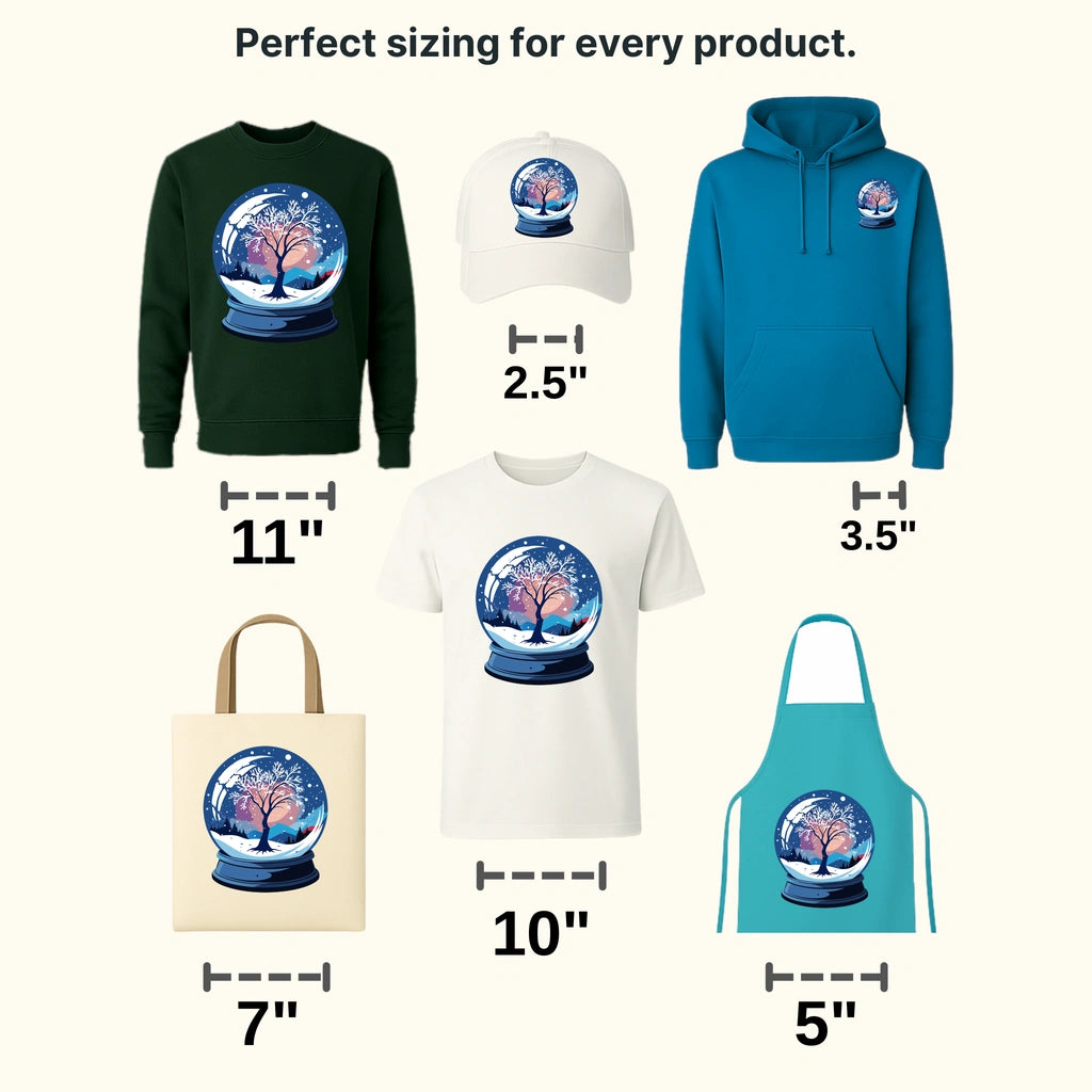 Snowing Trees Winter Design - DTF Heat Transfers - transferlegend