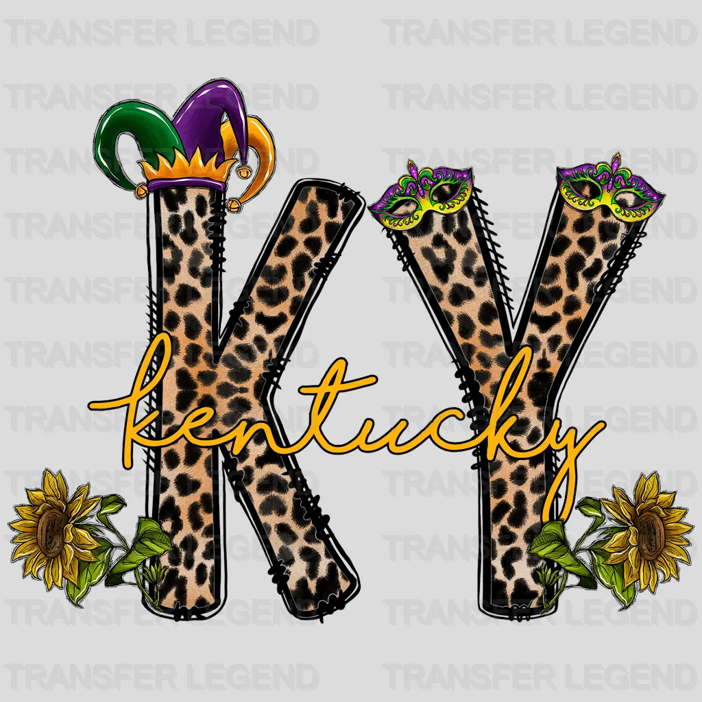 Kentucky KY Mardi Gras Design- Mardi Gras DTF heat transfer - transferlegend