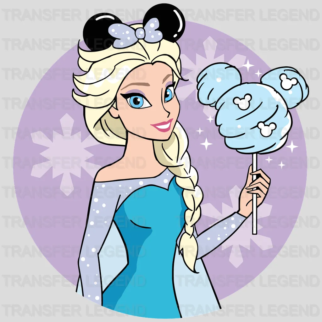 Frozen Elsa Disney Snacks Mickey Ears Design - DTF heat transfer - transferlegend