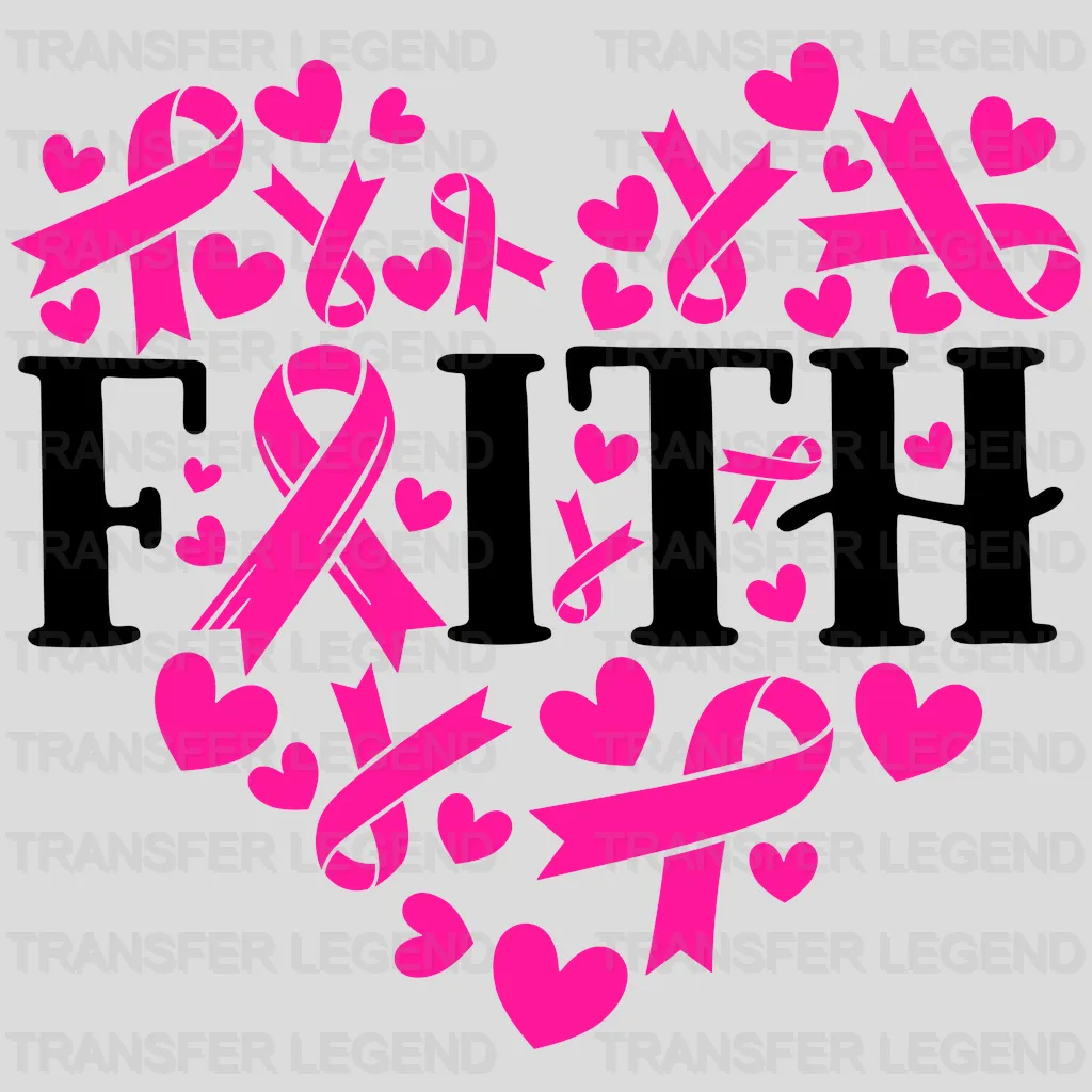 Faith Breast Cancer Support Design - DTF heat transfer - transferlegend