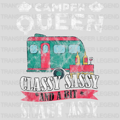 Camper Queen Classy Sassy And A Bit Smart Assy - Camping Lover Design - DTF heat transfer - transferlegend