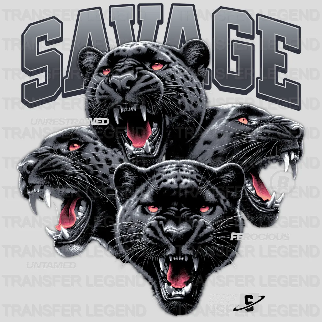 Savage Panthers Streetwear Design - DTF Heat Transfer - transferlegend