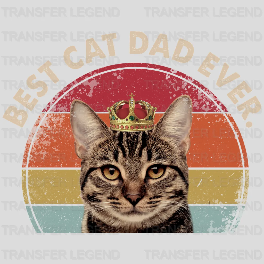 Best Cat Dad Ever Design - DTF heat transfer - transferlegend