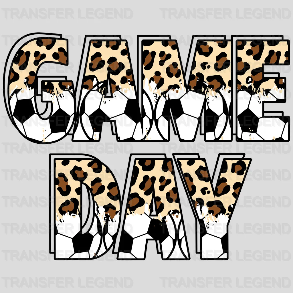 Soccer Game Day Leopard DTF Transfer - transferlegend