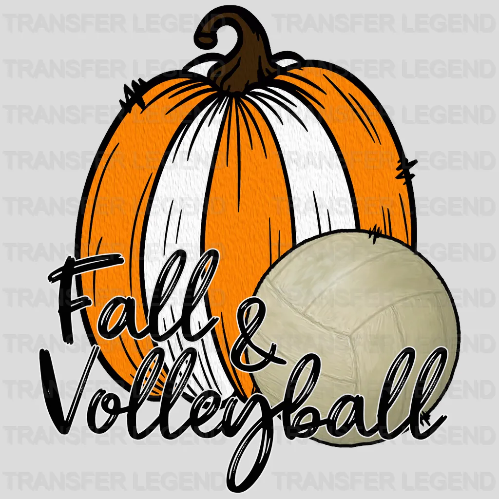 Fall And Volleyball Design - DTF heat transfer - transferlegend