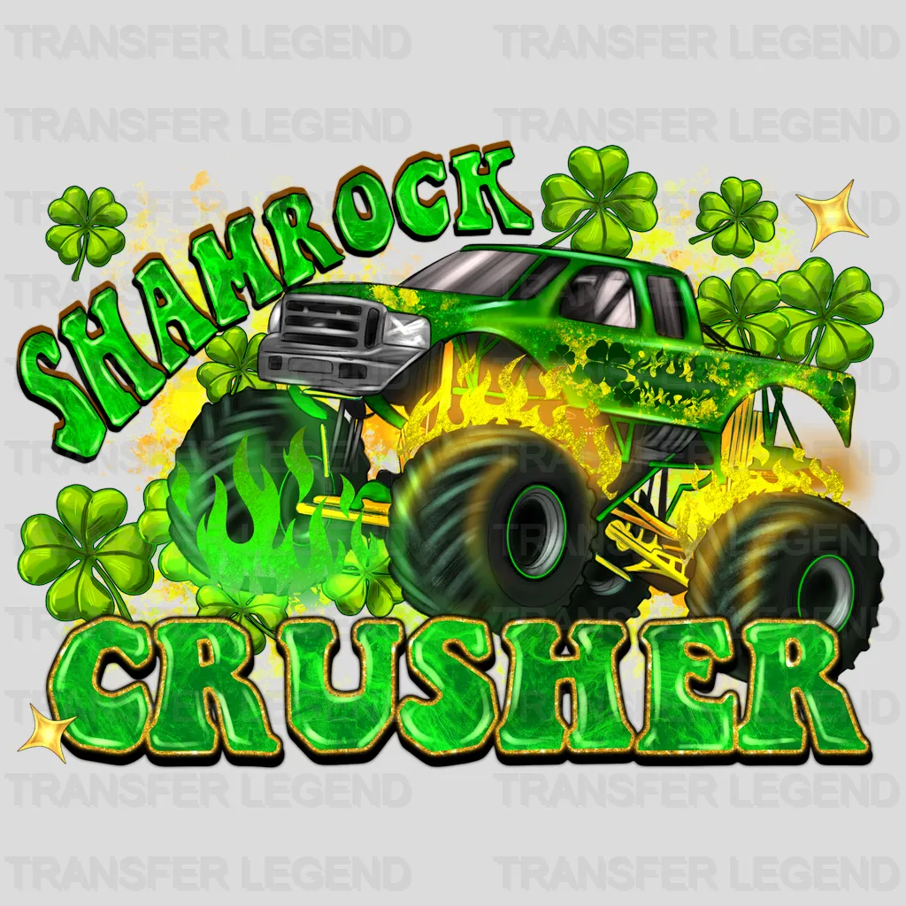 Shamrock Crusher St. Patrick's Day Design - DTF heat transfer - transferlegend