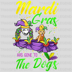 Mardi Gras Has Gone To The Dogs Mardi Gras Design- Mardi Gras DTF heat transfer - transferlegend