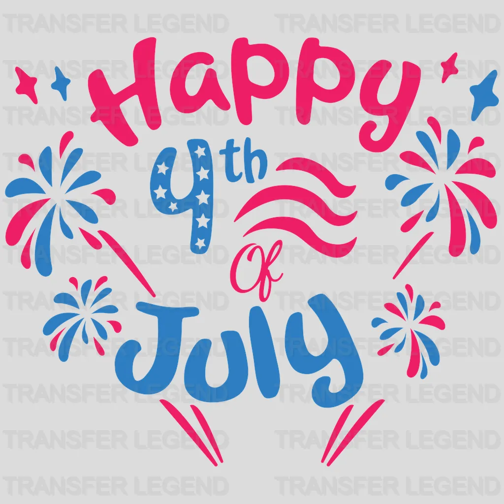 Happy 4th July DTF Transfer - transferlegend