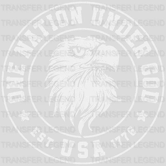 One Nation USA - Patriot Design DTF Heat Transfer - transferlegend