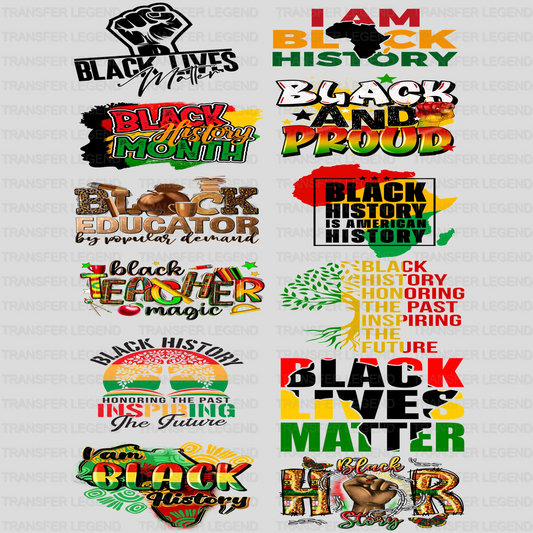 Black History Month-BLM Premade Gang sheet - 12 PCS 10 INCH - transferlegend