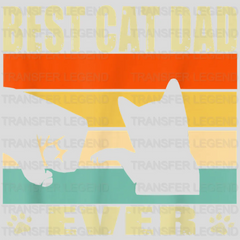 Best Cat Dad Ever Retro Design - DTF heat transfer - transferlegend